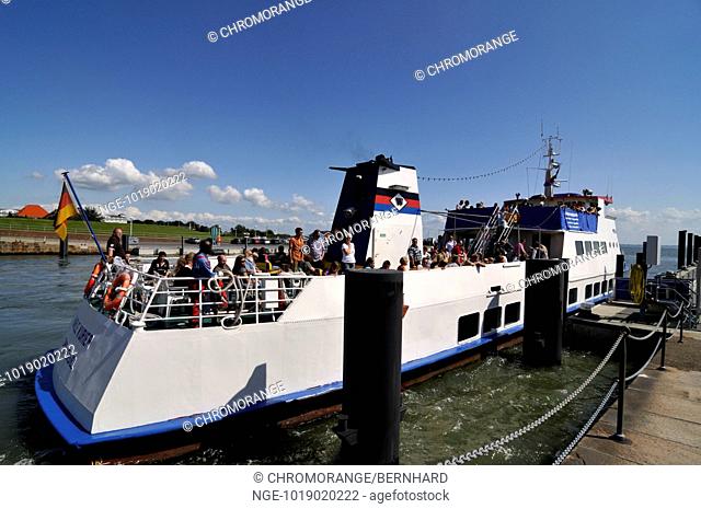Ferry Boat, Tourists, Wilhelmshaven, Germany