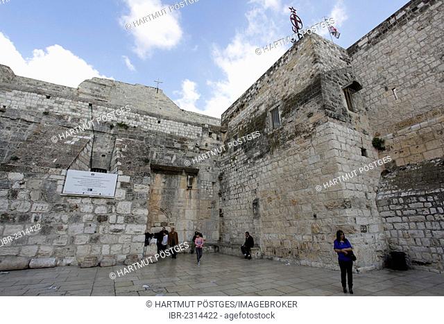 Entrance of the Church of the Nativity, Bethlehem, West Bank, Israel, Middle East