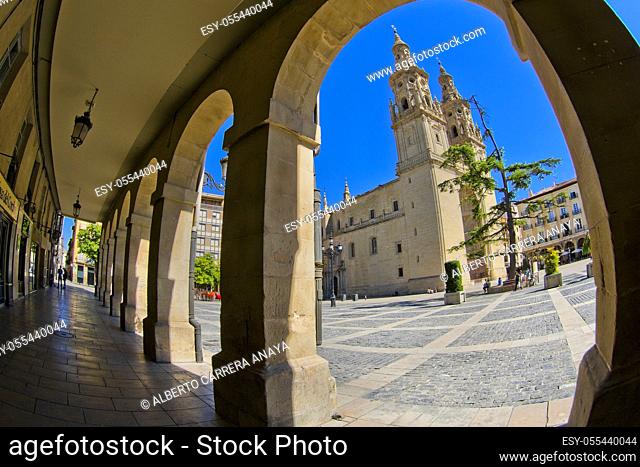 Co-Cathedral of Santa María de la Redonda, Spanish Property of Cultural Interest, Historical Heritage, S. XV, Gothic Style, Logroño, La Rioja, Spain, Europe