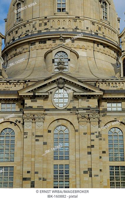 Facade Frauenkirche Dresden Saxony Germany