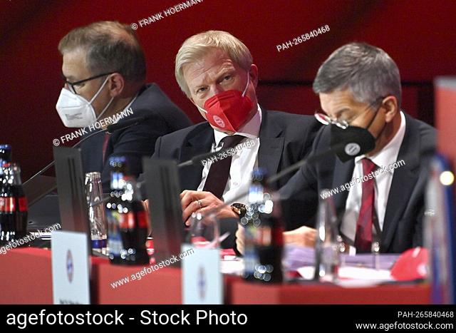 From left: Jan Christian DREESEN (Managing Director FCB), Oliver KAHN (Management Chairman FCB), Herbert HAINER (President FC Bayern Munich)