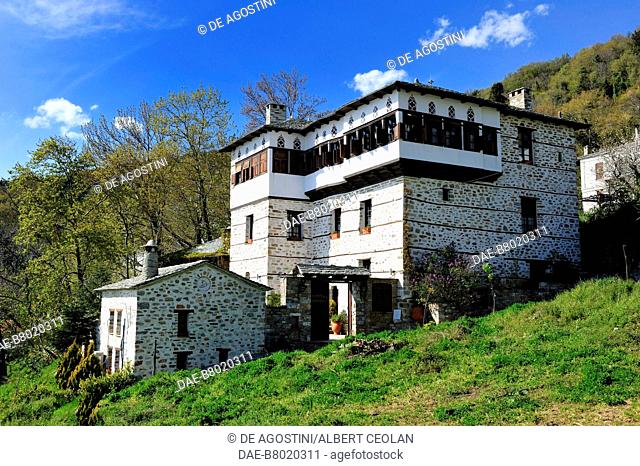 Traditional stone house, Vizitsa, Pelion peninsula, Greece