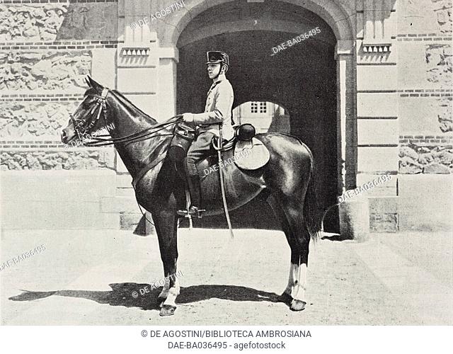 Alfonso XIII (1886-1941), King of Spain, photo by Antonio Canovas, from L'illustrazione Italiana, Year XXVIII, No 27, July 7, 1901