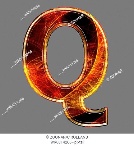 3d abstract and futuristic letter - Q