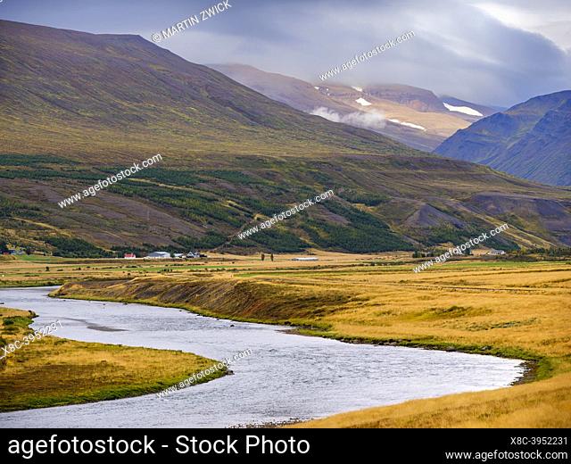 Valley Fnjoskadalur near Akuryeri. Europe, Northern Europe, Iceland