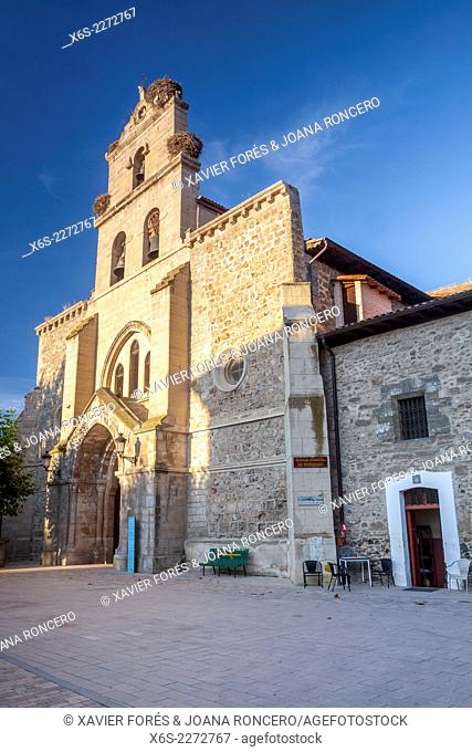 Chruch of Santa Maria in Belorado village in the Way of St. James, Burgos, Spain