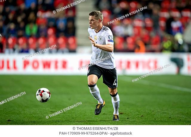 Germany's Matthias Ginter in action during the UEFA World Cup qualification soccer match between the Czech Republic and Germany in Prague, Czech Republic
