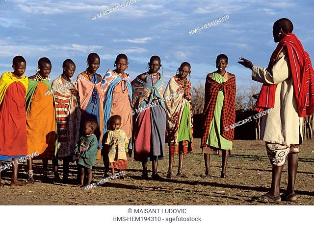 Kenya, Masai Mara National Reserve, Masai village