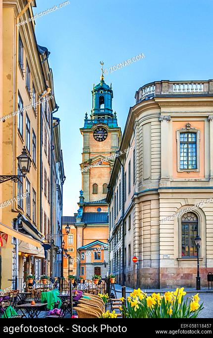 Church of St. Nicholas is the oldest church in Gamla Stan, the old town in central Stockholm, Sweden