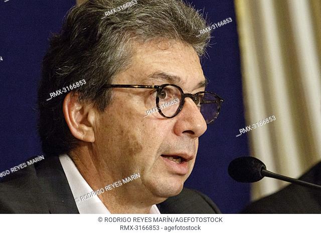 October 24, 2018, Tokyo, Japan - Andre Calantzopoulos CEO of Philip Morris International Inc. speaks during a news conference at The Foreign Correspondents'...