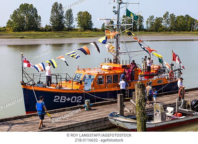 Steveston Lifeboat 2B-02 on display at the 2018 Steveston Maritime Festival