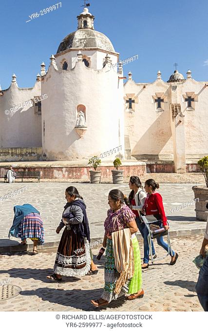 Indigenous pilgrims holds a procession past the Sanctuary of Atotonilco an important Catholic shrine in Atotonilco, Mexico