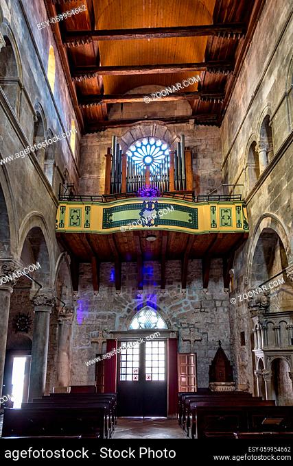 Interior of Saint Mark Church in Korcula, Korcula island, Dalmatia in Croatia