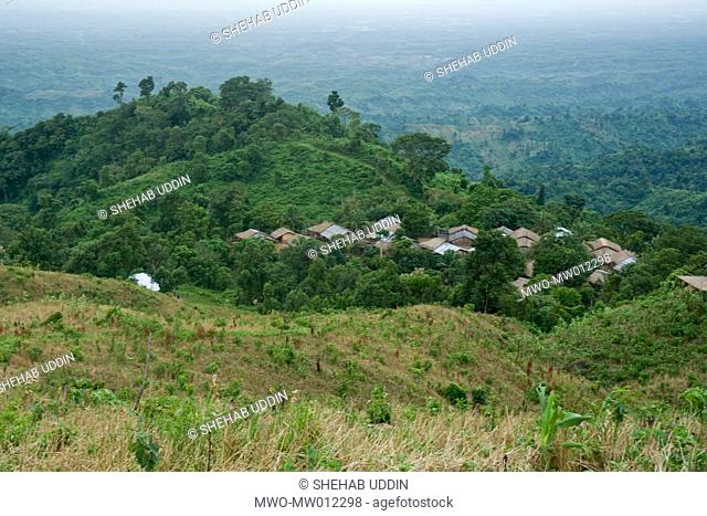 Overlooking the forest in Bandarban, one of the districts in the Chittagong Hill Tracts Chittagong, Bangladesh September, 2007