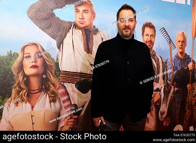RUSSIA, MOSCOW - MARCH 1, 2023: Screenwriter Alexander Tsypkin attends the premiere of the comedy film Unprincipled in the Countryside (the original title...