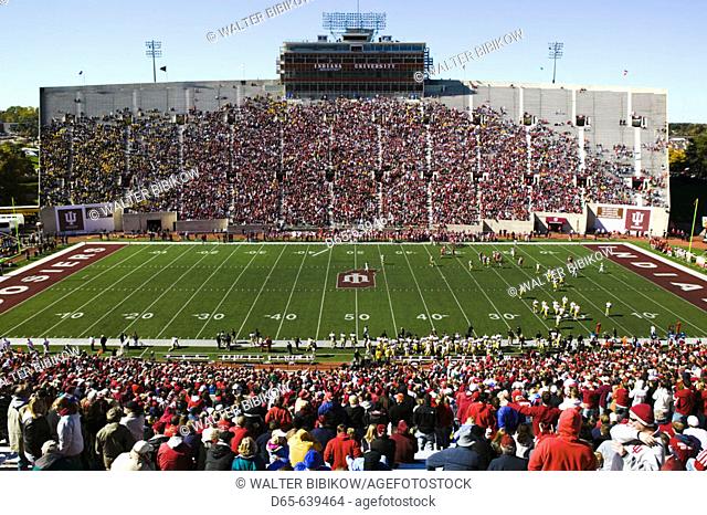 Football Game of the Indiana University Hoosiers Team. Indiana University. Bloomington. Indiana. USA