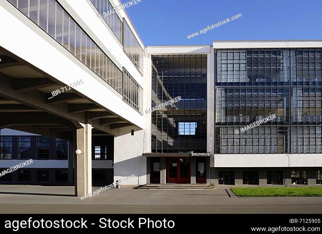 Bauhaus Dessau, Bauhaus building, Dessau, Saxony-Anhalt, Germany, Europe