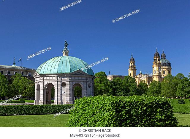 Diana's temple in the Munich court garden in front of theatinerkirche, Munich, Upper Bavaria, Bavaria, Germany