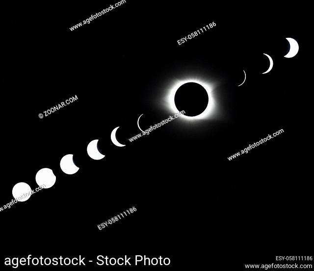 Solar Eclipse of the sun during the August 21, 2017 eclipse in the United States