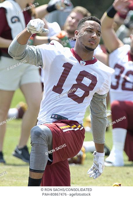 Washington Redskins wide receiver Josh Doctson (18), who was selected by the team in the first round of the 2016 NFL Draft