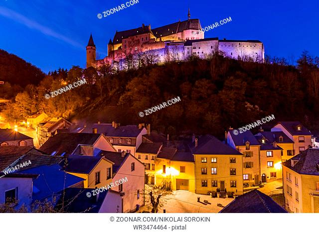 Vianden castle in Luxembourg - architecture background