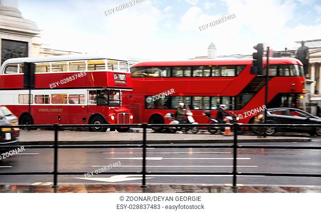 Red bus in London