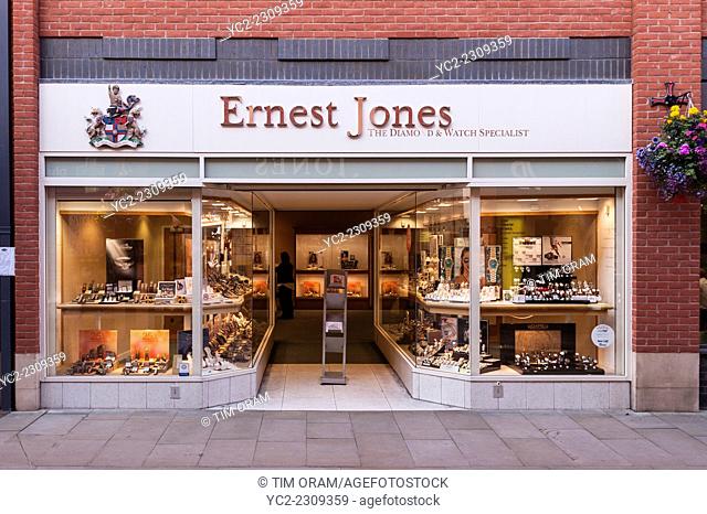 The Ernest Jones watch shop store in Durham , England , Britain , Uk