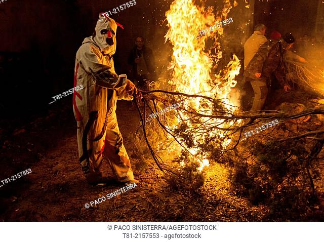Fires, Sant Antoni traditional feast, Els Ports, Castellón province, Comunidad Valenciana, Spain