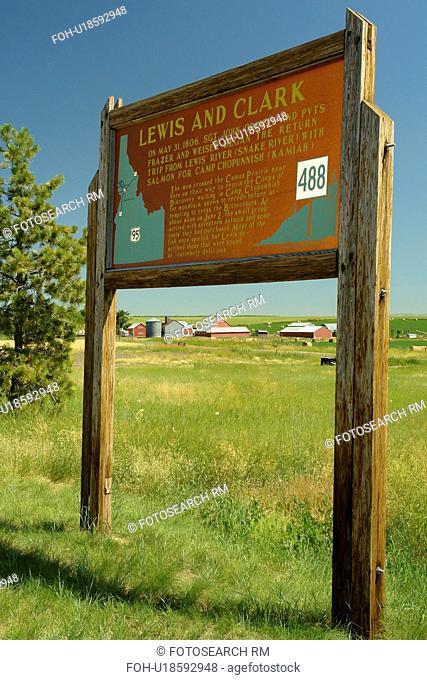 Grangeville, ID, Idaho, Camas Prairie, Nez Perce National Historic Trail, interpretive sign, historical marker