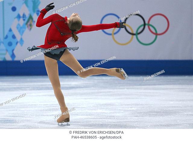Yulia Lipnitskaya of Russia performs in the Women's Free Skating Figure Skating event at Iceberg Skating Palace during the Sochi 2014 Olympic Games, Sochi
