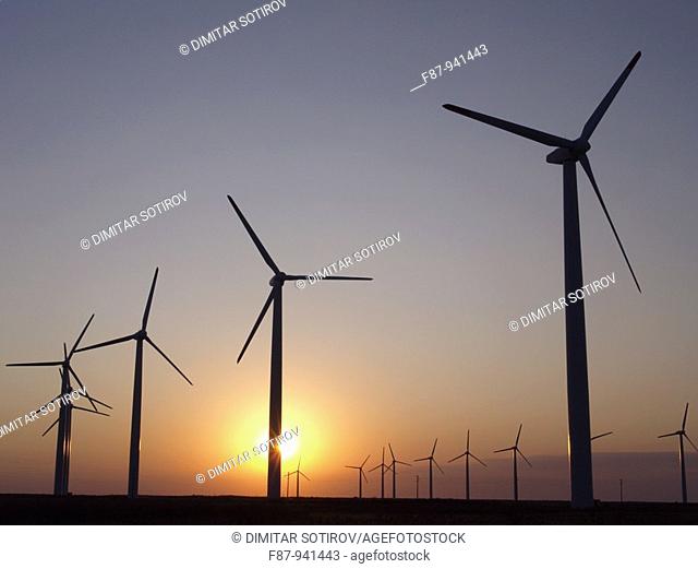 Wind power plant near by Kavarna, Bulgaria