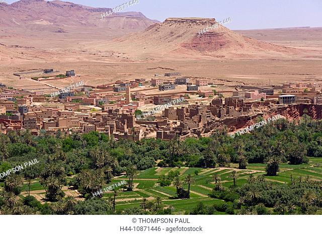 Village of Tinerhir, Dades Valley, High Atlas Mountains, Morocco