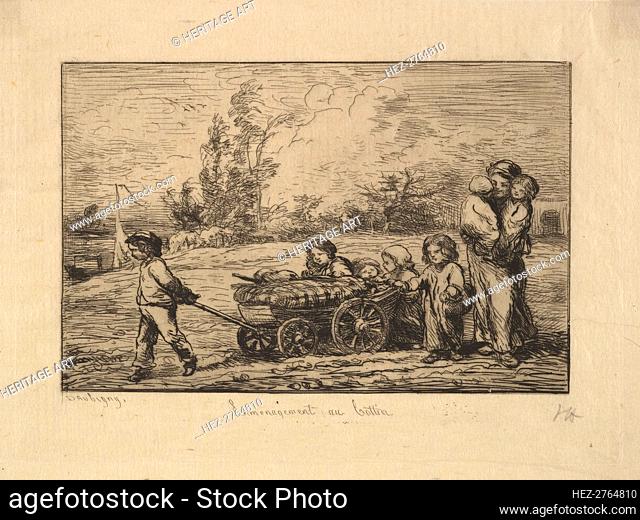 Moving into the Boat, 1861. Creator: Charles Francois Daubigny
