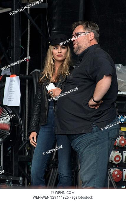 Abby Clancy Peter Crouch watch Juda at Leeds Festival. Abby Clancy's brother Jon Clancy and his band where due to perform on the Jack Rocks This Feeling Stage...