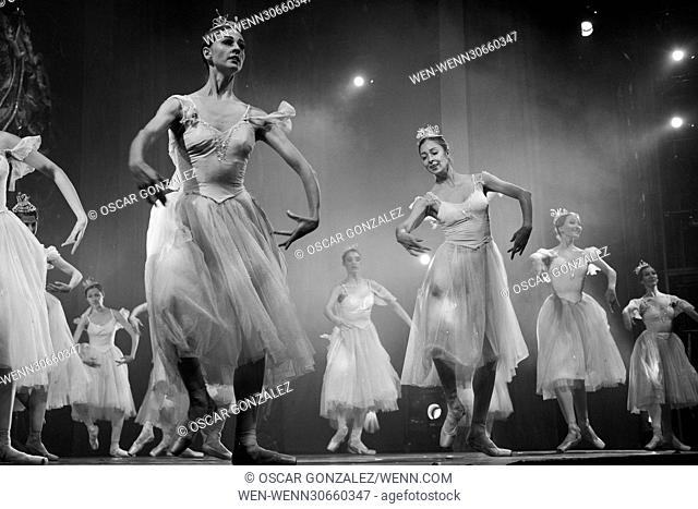 The Russian Imperial Ballet dancers perform during the rehearsal of 'El Cascanueces' at Lope de Vega Theatre in Madrid, Spain