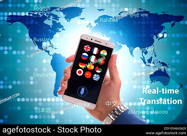The concept of real time translation with smartphone app
