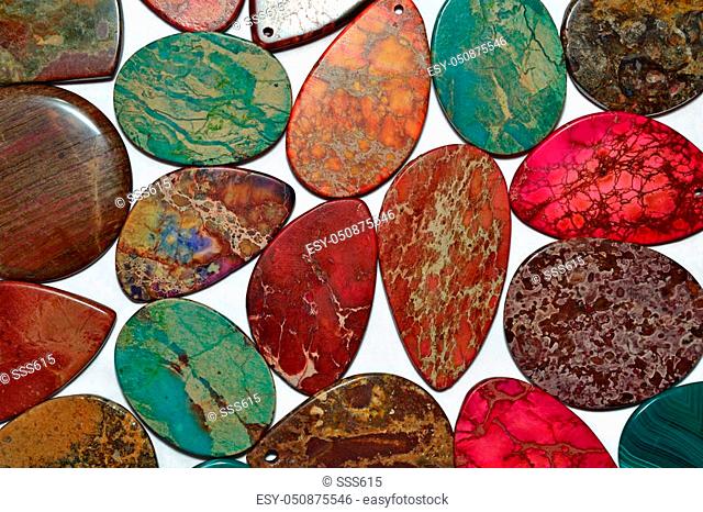 Colorful stones close up as background texture