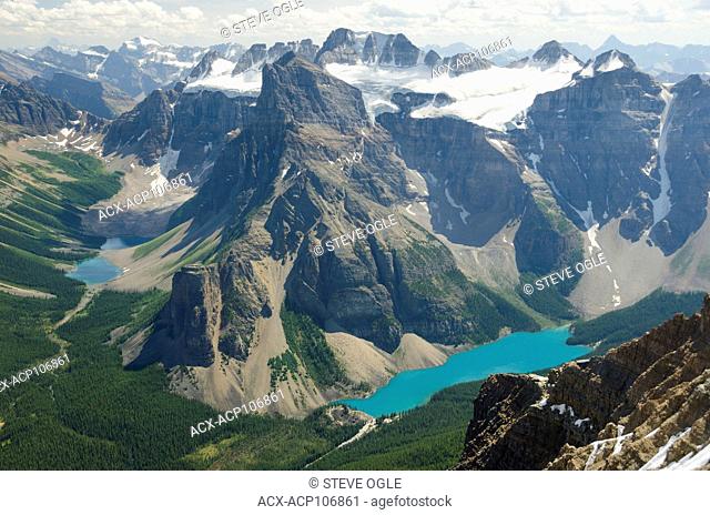 Moraine Lake from the summit of Mount Temple, Banff National Park, Alberta