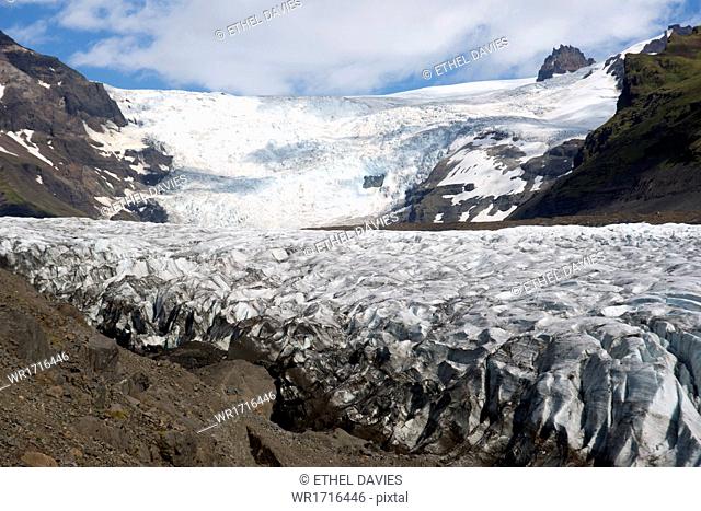 Svinafellsjokull glacier, Skaftafell, Iceland, Polar Regions