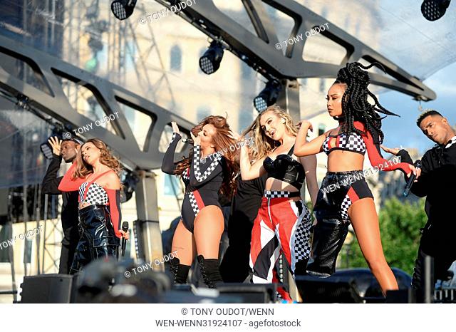 Little Mix perform at the Formula one Festival in Trafalgar Square Featuring: Little Mix Where: London, United Kingdom When: 12 Jul 2017 Credit: Tony Oudot/WENN