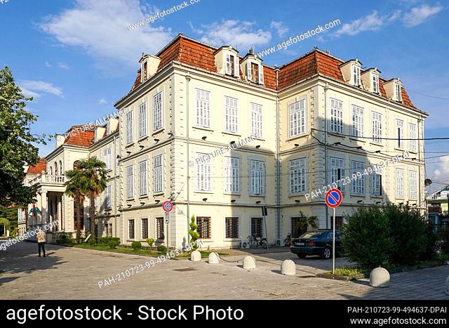 10 June 2021, Albania, Shkodra: The building of the Bashkia Shkoder, the town hall in Shkodra. Photo: Peter Endig/dpa-Zentralbild/ZB