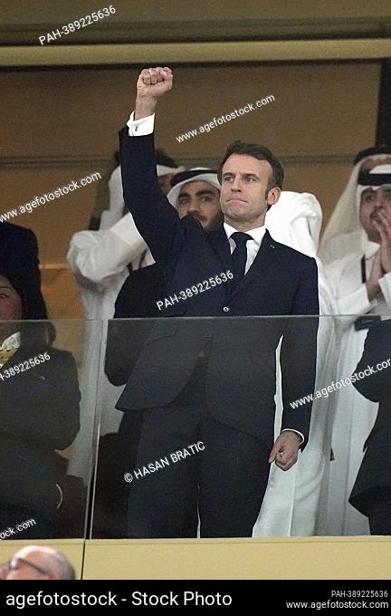 December 18, 2022, Lusail Iconic Stadium, Doha, QAT, FIFA World Cup 2022, final, Argentina vs France, in the picture French President Emmanuel Macron