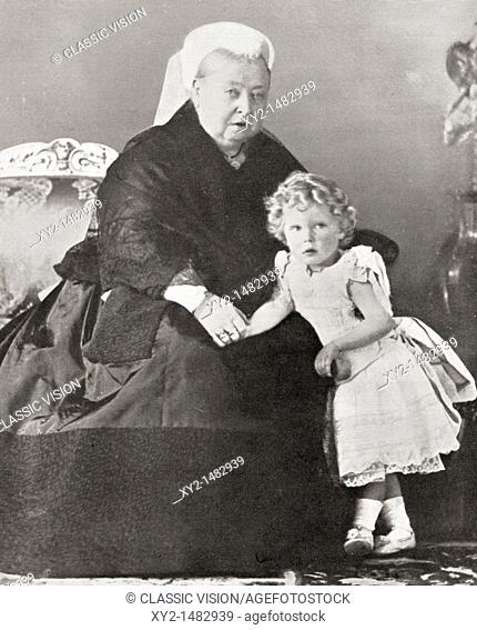 Prince Edward, later Edward VIII, at the age of 2½ with his great grandmother Queen Victoria of England  Edward VIII, Edward Albert Christian George Andrew...