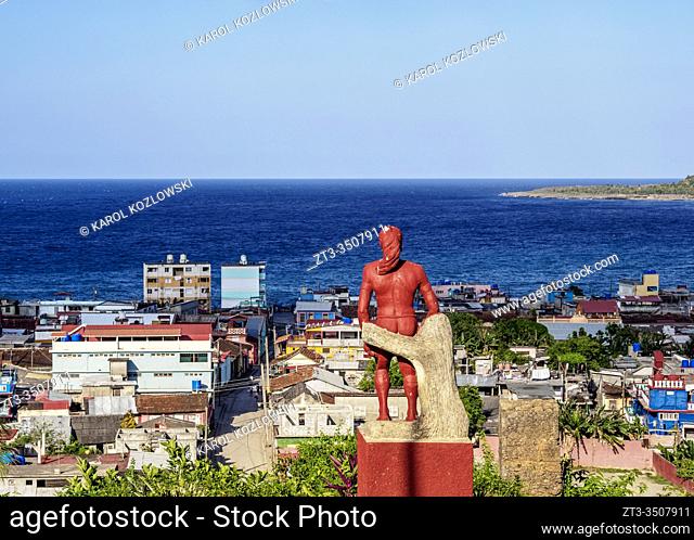 Cityscape, elevated view, Baracoa, Guantanamo Province, Cuba
