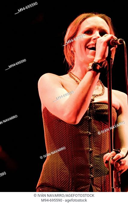 Nina Persson, lead singer of 'The Cardigans'. Summercase Festival 2006. Barcelona. Spain