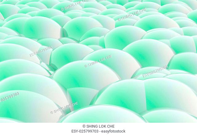 The Abstract cell background made of 3d Spheres for skin care concept