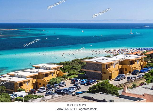 The turquoise shades of the sea Stintino Asinara National Park Province of Sassari Sardinia Italy Europe