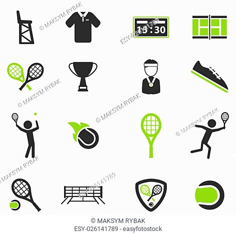Tennis simply symbols for web and user interface