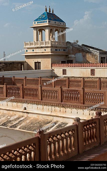 The junagarh fort: an old maharaja palace in Bikaner built in red sandstone