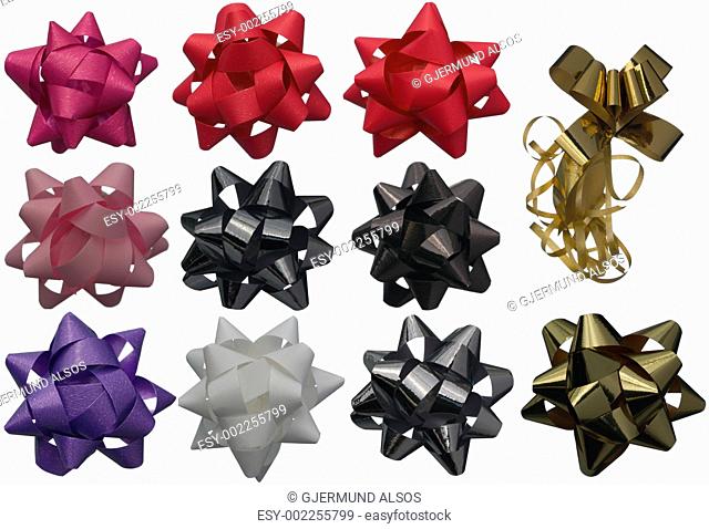 Set of of gift bows